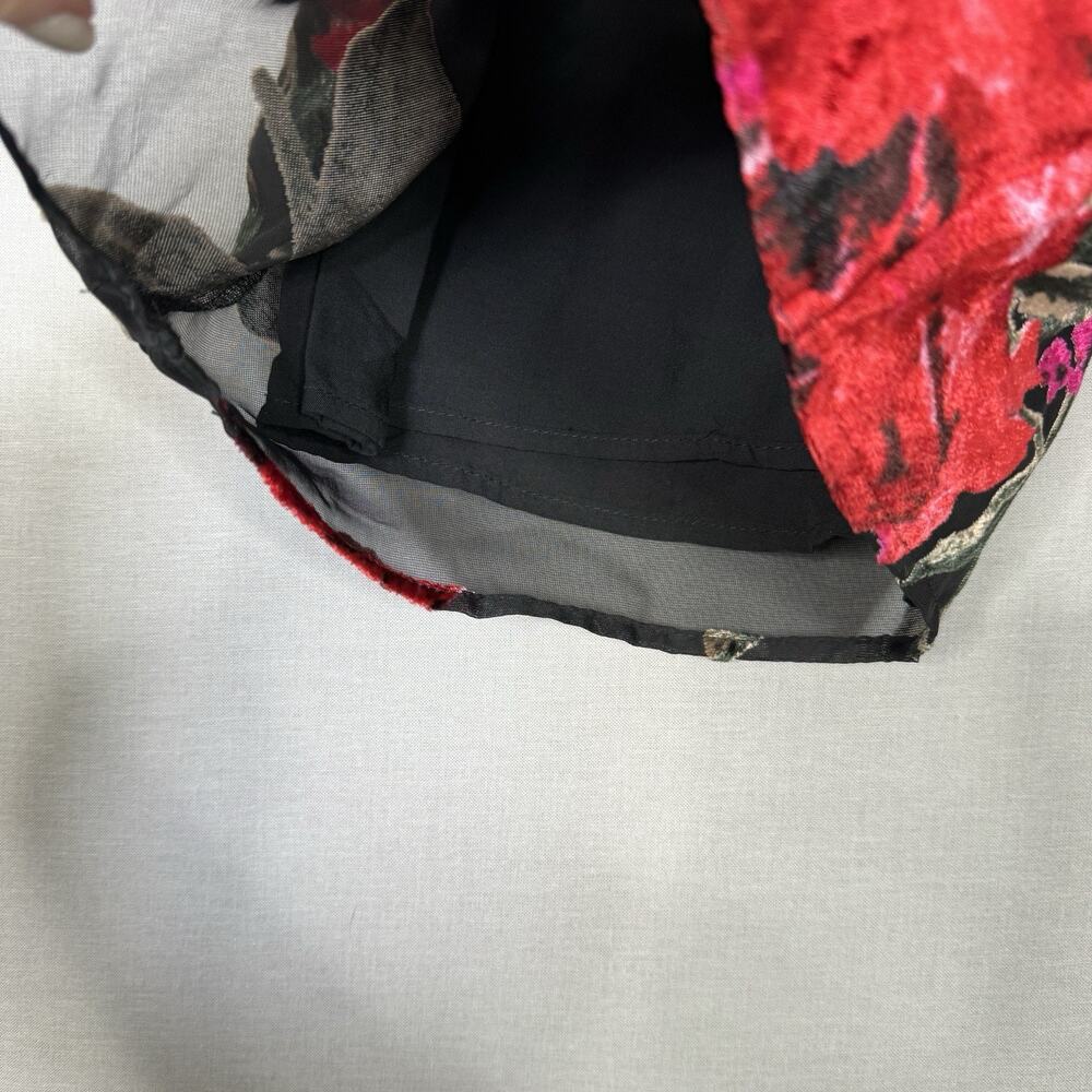 Ett:twa Anthropologie Floral Burnout Jumpsuit Womens Small Black Velvet Motif - Picture 3 of 15